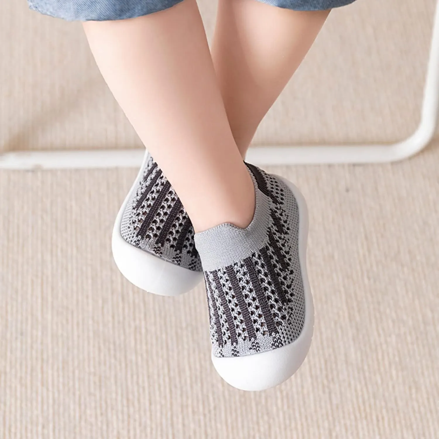 Sock Shoes Toddler Infant Shoes Mesh Slip On Socks Shoes Soft Sole Non Slip Wear Out Toddler Floor Black Shoes B