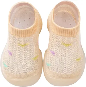 Sock Shoes Toddler Infant Shoes Mesh Slip On Socks Shoes Soft Sole Non Slip Wear Out Toddler Floor Black Shoes B