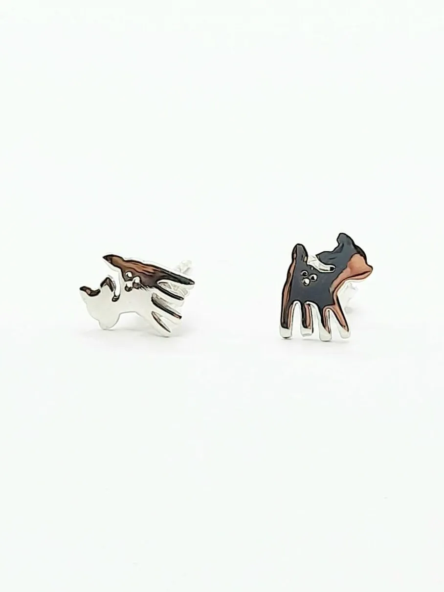 Some Sterling Silver Bambi Deer Earrings 681