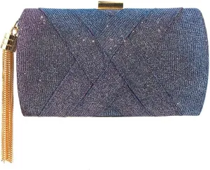 SULCET Women's Evening Clutch Bag Party Handbags Bridal Wedding Purses Designer Chain Crossbody Bag with Tassel