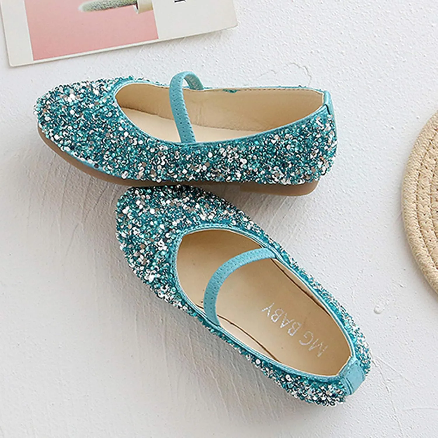 Toddler Dress Shoes,Baby Children Girls Princess Shoes Bottom Dance Sequined Leather Soft Baby Dress Shoes 1-11 Years