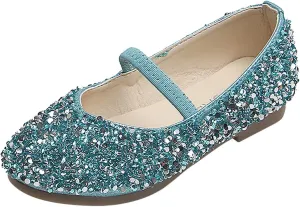 Toddler Dress Shoes,Baby Children Girls Princess Shoes Bottom Dance Sequined Leather Soft Baby Dress Shoes 1-11 Years