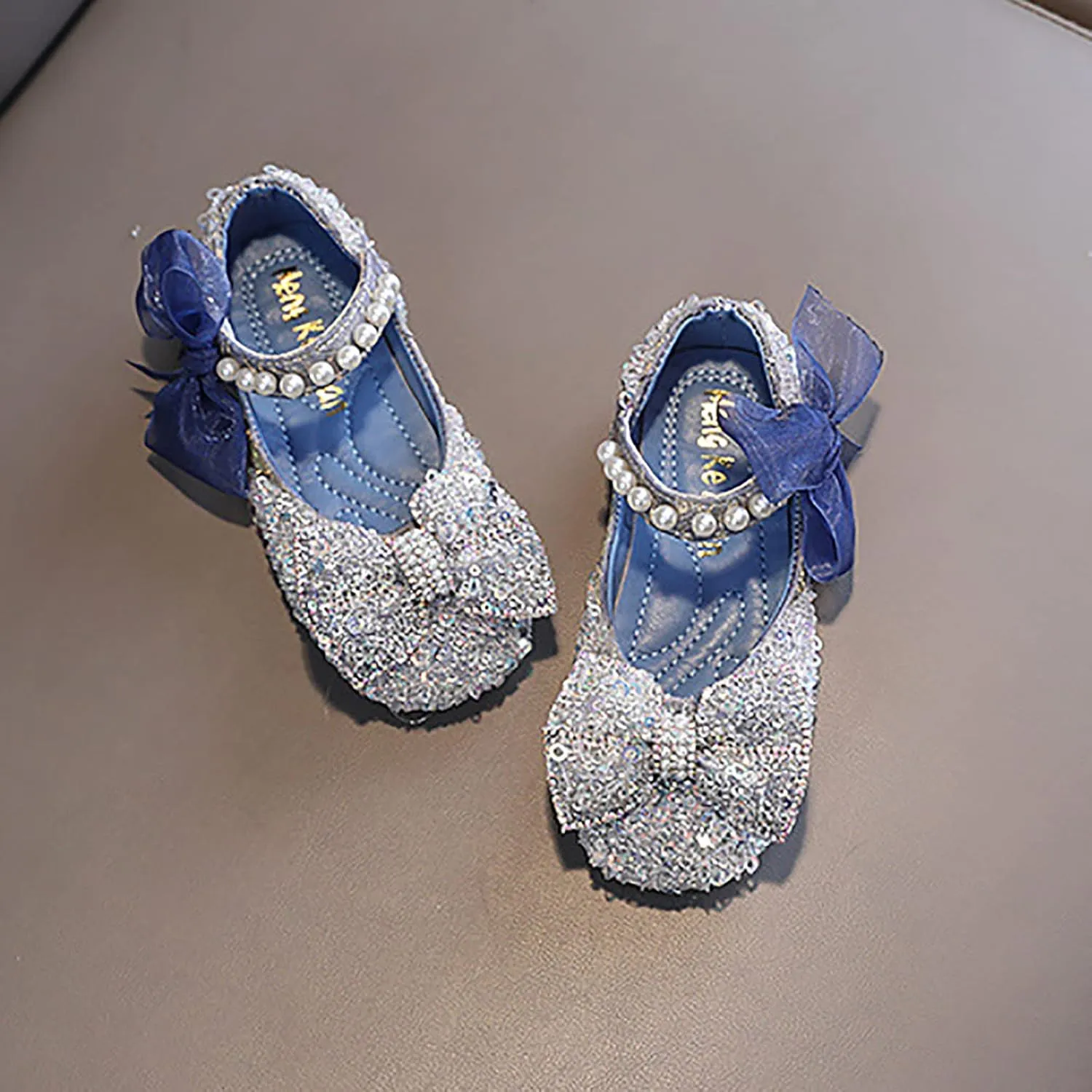 Toddler Girl Dress Shoes,Dance Shoes for Girls Childrens Pearl Princess Shoes Baby Girls Shoes for Party Wedding Gift