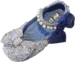 Toddler Girl Dress Shoes,Dance Shoes for Girls Childrens Pearl Princess Shoes Baby Girls Shoes for Party Wedding Gift