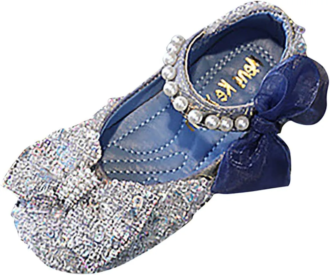 Toddler Girl Dress Shoes,Dance Shoes for Girls Childrens Pearl Princess Shoes Baby Girls Shoes for Party Wedding Gift