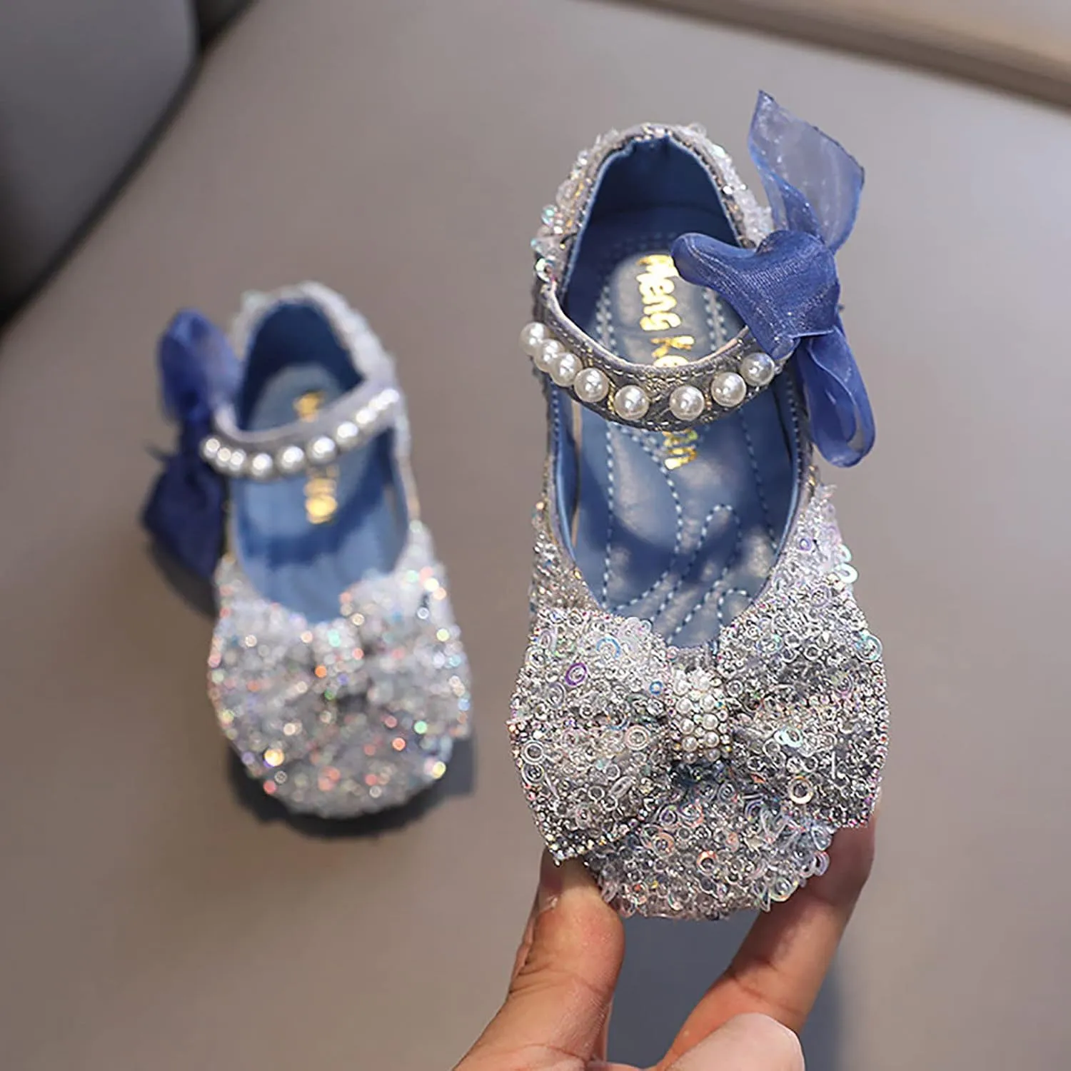 Toddler Girl Dress Shoes,Dance Shoes for Girls Childrens Pearl Princess Shoes Baby Girls Shoes for Party Wedding Gift