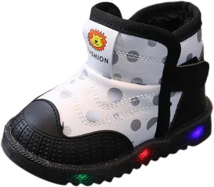 Toddler Girl Over The Knee Boots Toddler Warm Children Luminous Cotton Light Boots Led Baby Girls Boys Kids Shoes Winter Casual Shoes Toddler Girl Warm Boots