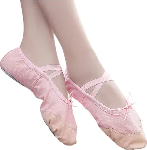 Toddler Girl Shoes Band Split Shoes Girls Sole Flats Gymnastics Shoes Dance Ballet Canvas Elastic Baby Shoes