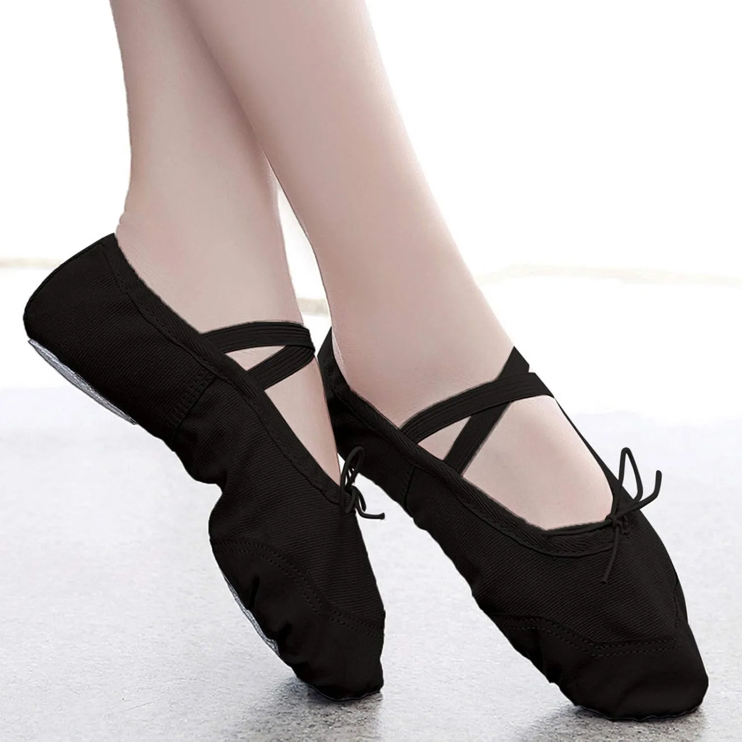 Toddler Girl Shoes Band Split Shoes Girls Sole Flats Gymnastics Shoes Dance Ballet Canvas Elastic Baby Shoes
