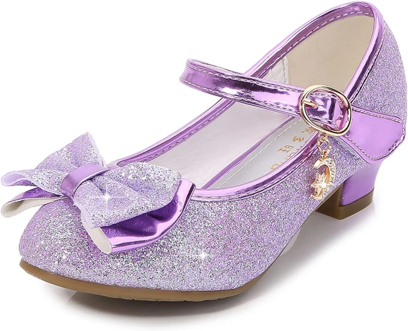 Toddler Girl Shoes,Little Kid Girls Dress Princess Shoes Sequins Bowknot Low Heels Party Dance Shoes 4-9 Years
