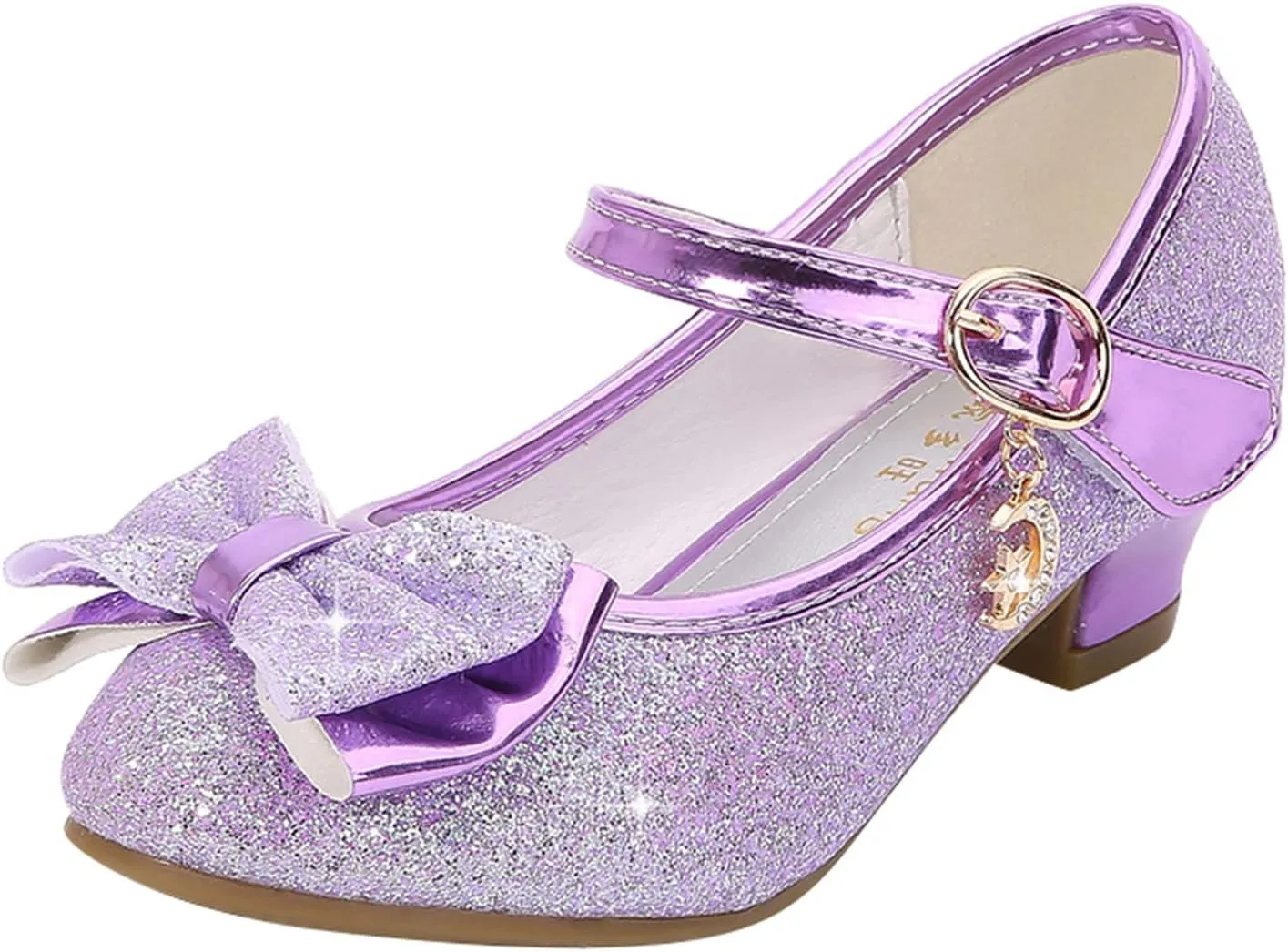 Toddler Girl Shoes,Little Kid Girls Dress Princess Shoes Sequins Bowknot Low Heels Party Dance Shoes 4-9 Years