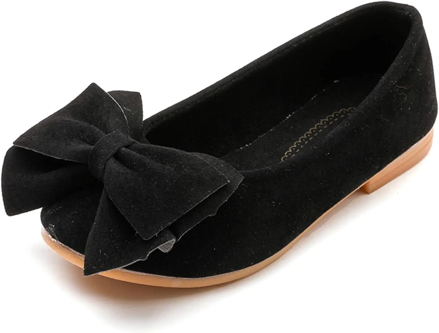 Toddler Girls Ballet Shoes Ballerina Bowknot Jane Mary Dress Shoes for Wedding School