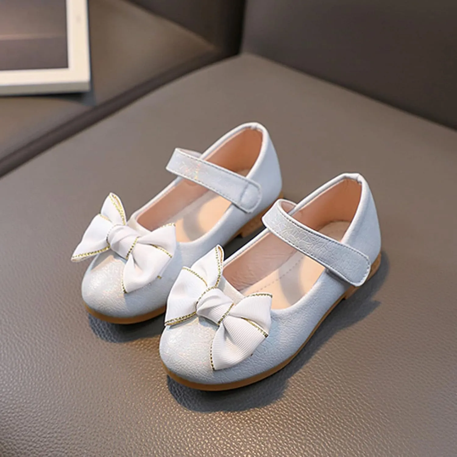 Toddler Girls Dress Shoes Ballerina Ballet Bow Flat Little/Big Kids Mary Jane Party Wedding School Flat