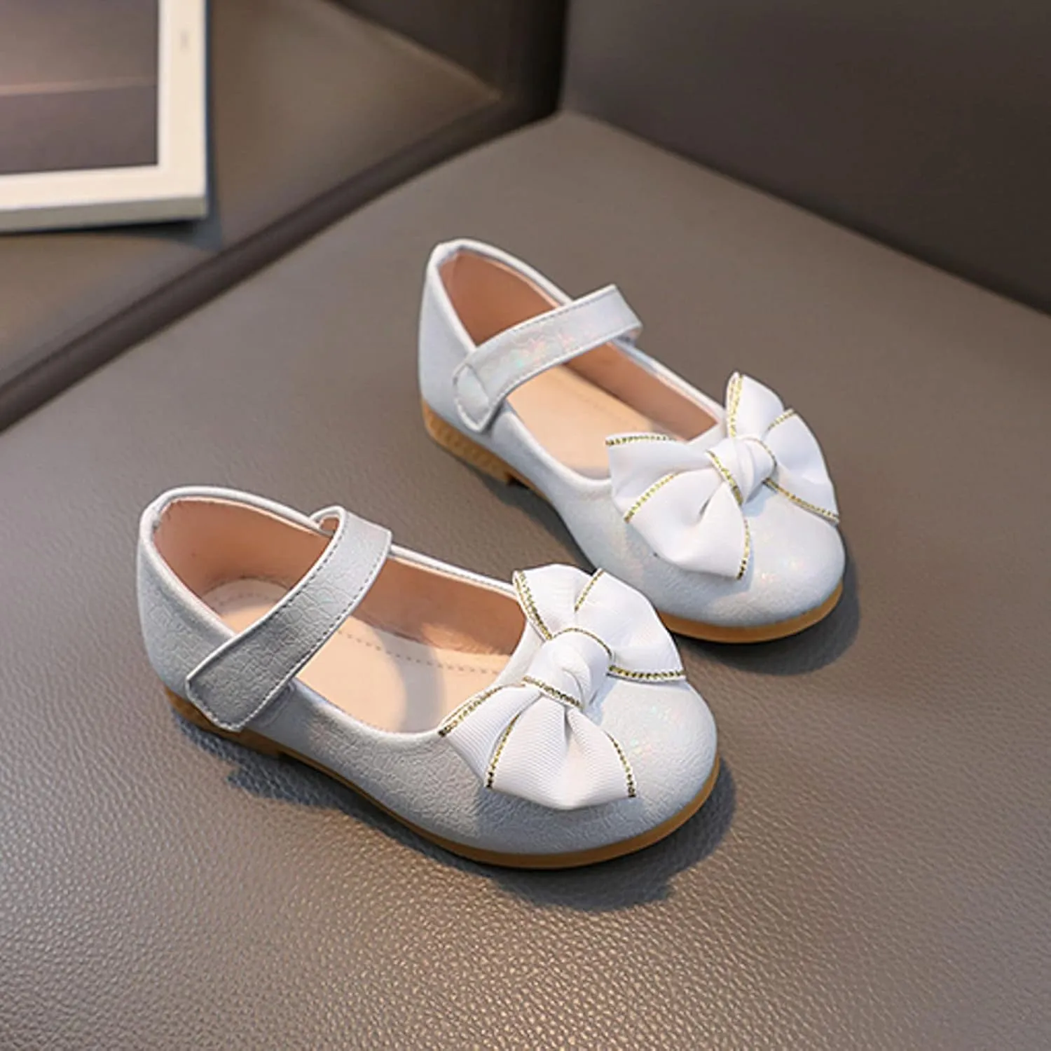 Toddler Girls Dress Shoes Ballerina Ballet Bow Flat Little/Big Kids Mary Jane Party Wedding School Flat