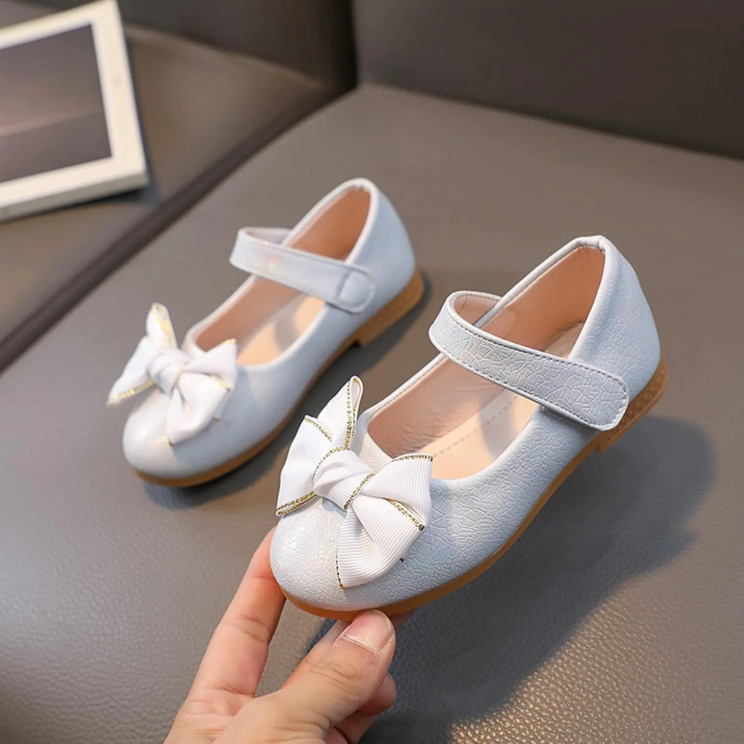 Toddler Girls Dress Shoes Ballerina Ballet Bow Flat Little/Big Kids Mary Jane Party Wedding School Flat
