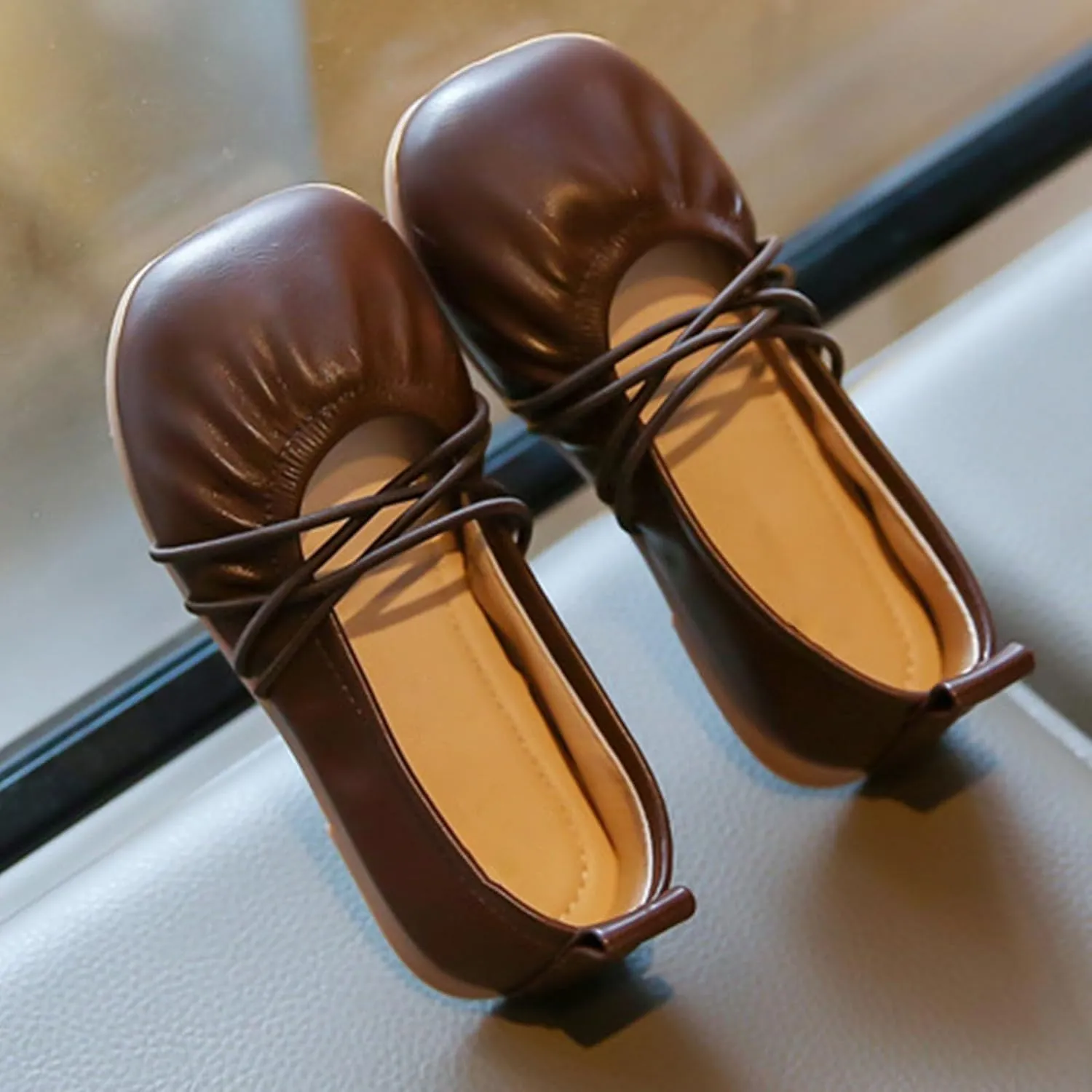 Toddler Girls Dress Shoes Ballet Flat Flower Girl Shoes for School Part Wedding Shoes Girls Mary Shower Slippers