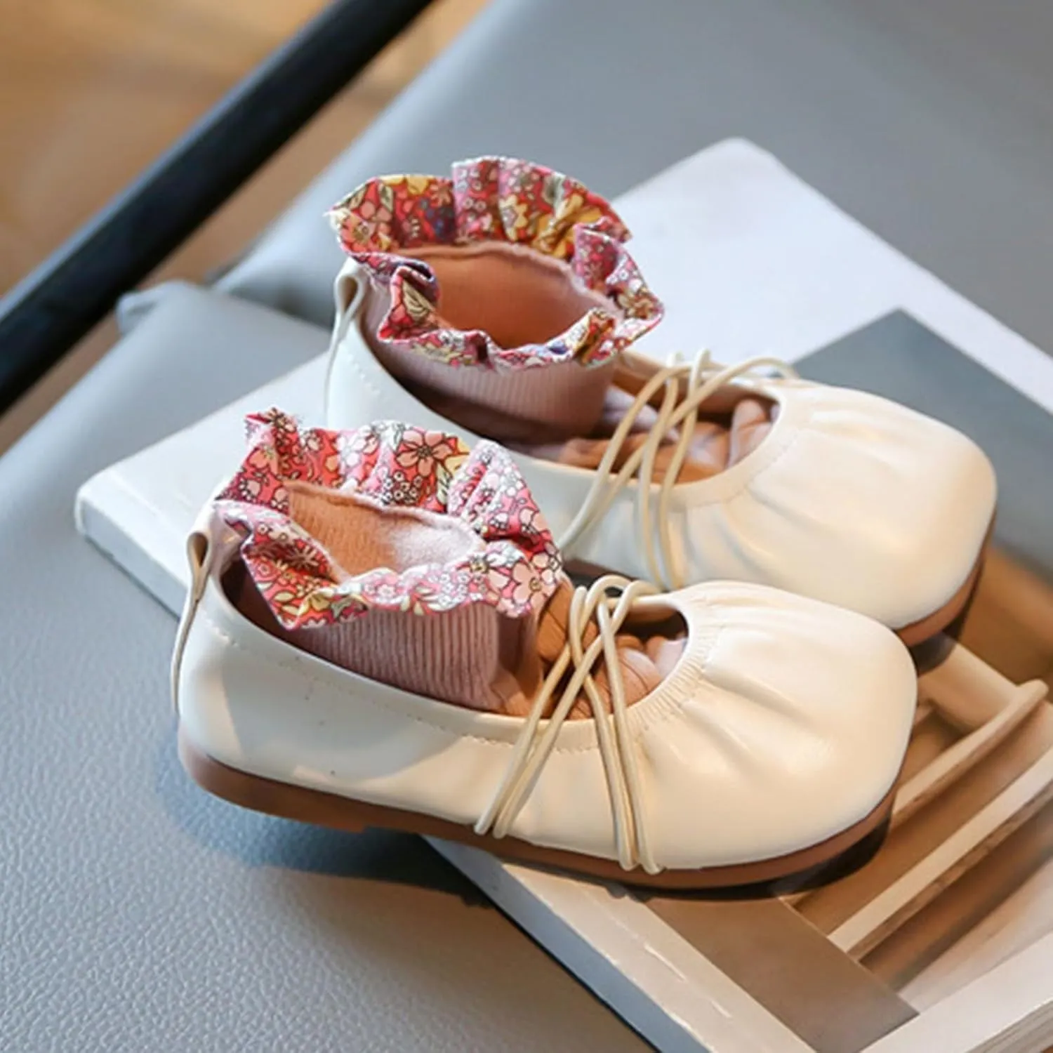 Toddler Girls Dress Shoes Ballet Flat Flower Girl Shoes for School Part Wedding Shoes Girls Mary Shower Slippers