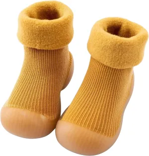 Toddler Shoes Baby Boy Girl First Walking Socks Shoes Knit Soft Sole Rubber Non-Skid Slipper Indoor Floor Sneakers