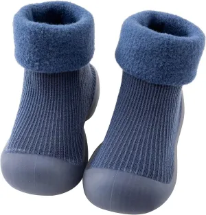 Toddler Shoes Baby Boy Girl First Walking Socks Shoes Knit Soft Sole Rubber Non-Skid Slipper Indoor Floor Sneakers
