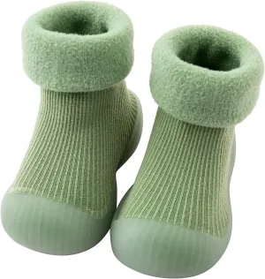 Toddler Shoes Baby Boy Girl First Walking Socks Shoes Knit Soft Sole Rubber Non-Skid Slipper Indoor Floor Sneakers