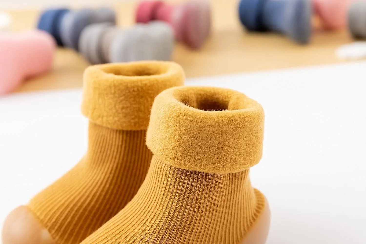Toddler Shoes Baby Boy Girl First Walking Socks Shoes Knit Soft Sole Rubber Non-Skid Slipper Indoor Floor Sneakers