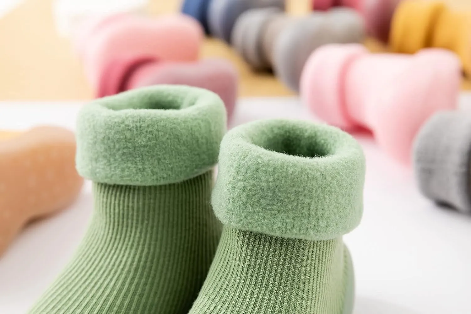 Toddler Shoes Baby Boy Girl First Walking Socks Shoes Knit Soft Sole Rubber Non-Skid Slipper Indoor Floor Sneakers