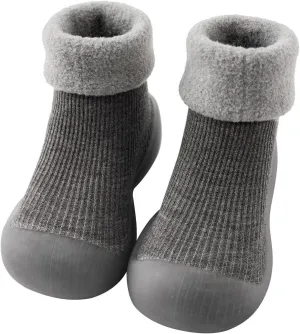 Toddler Shoes Baby Boy Girl First Walking Socks Shoes Knit Soft Sole Rubber Non-Skid Slipper Indoor Floor Sneakers