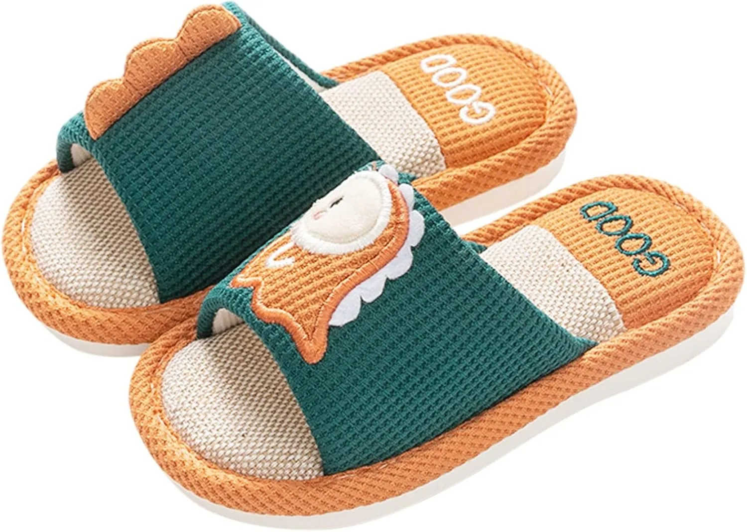 Toddler Shoes Girls Open Toe Home Slippers Cute Dinosaur House Slippers Kids Cotton Lined Winter Shoes Boys