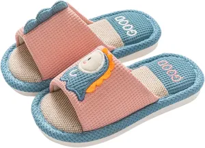 Toddler Shoes Girls Open Toe Home Slippers Cute Dinosaur House Slippers Kids Cotton Lined Winter Shoes Boys