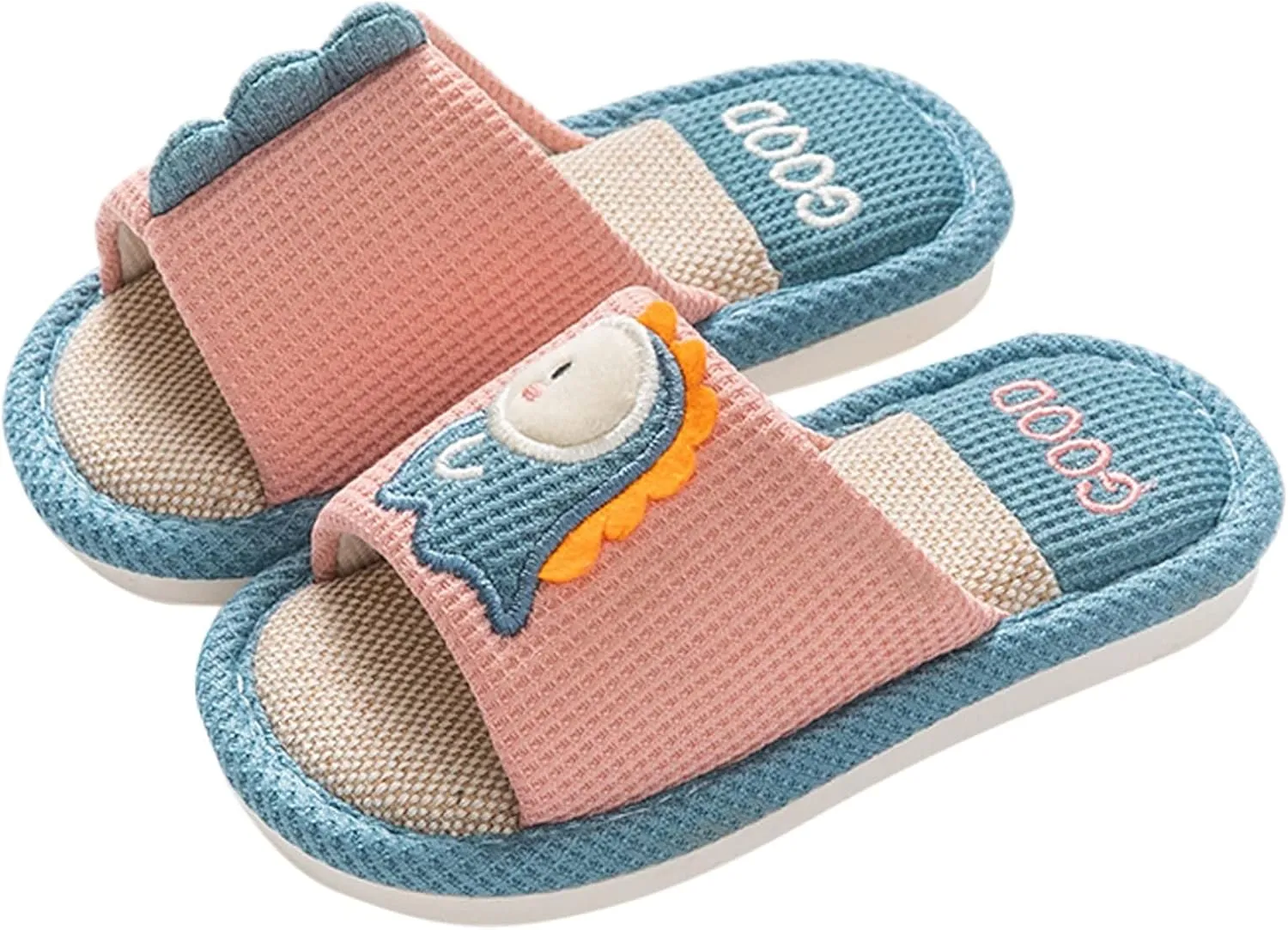 Toddler Shoes Girls Open Toe Home Slippers Cute Dinosaur House Slippers Kids Cotton Lined Winter Shoes Boys