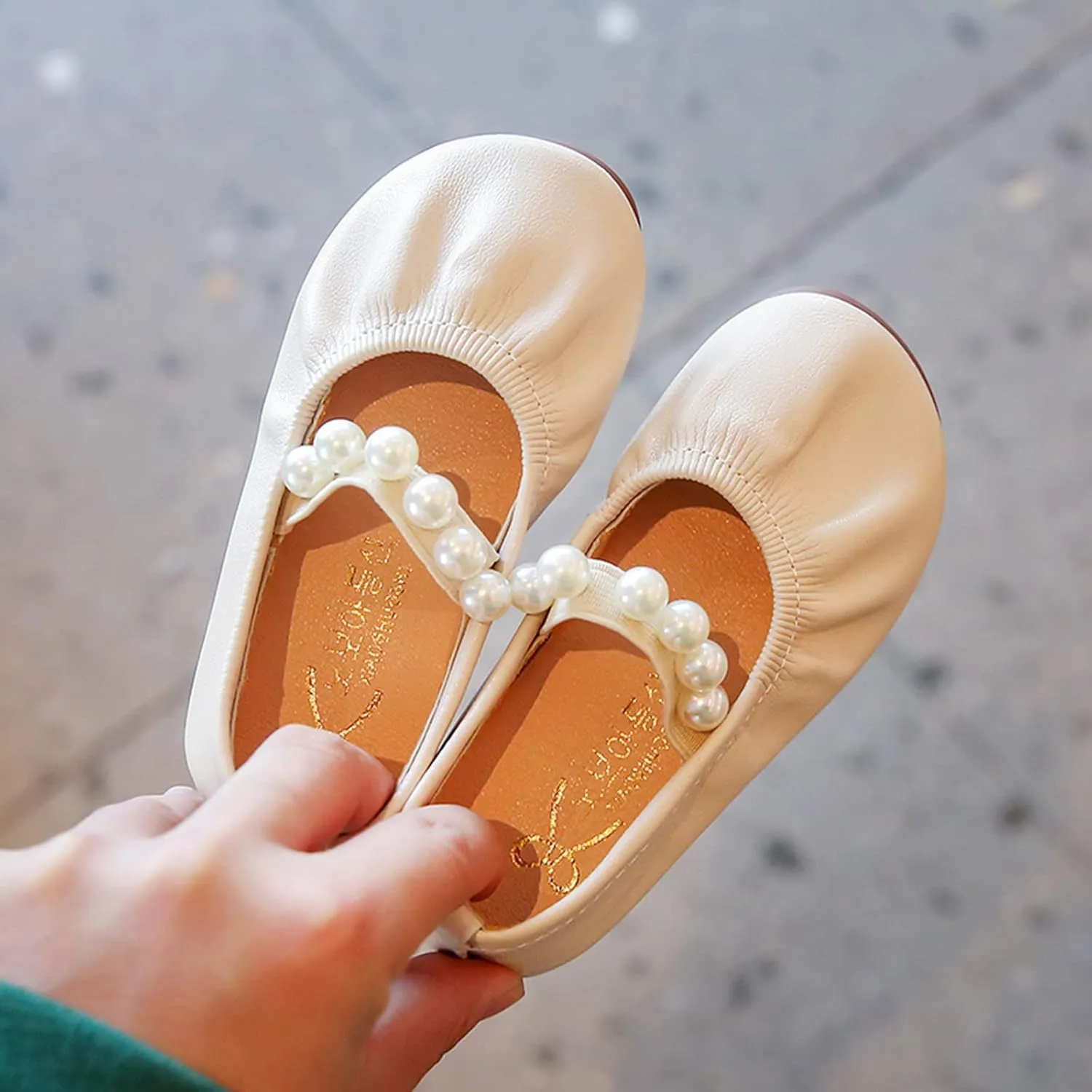 Valentine Slippers for Girls Toddler Pearl Girl Dress Shoes Girl Ballet Flats Size 9 Toddler Girl Sandals