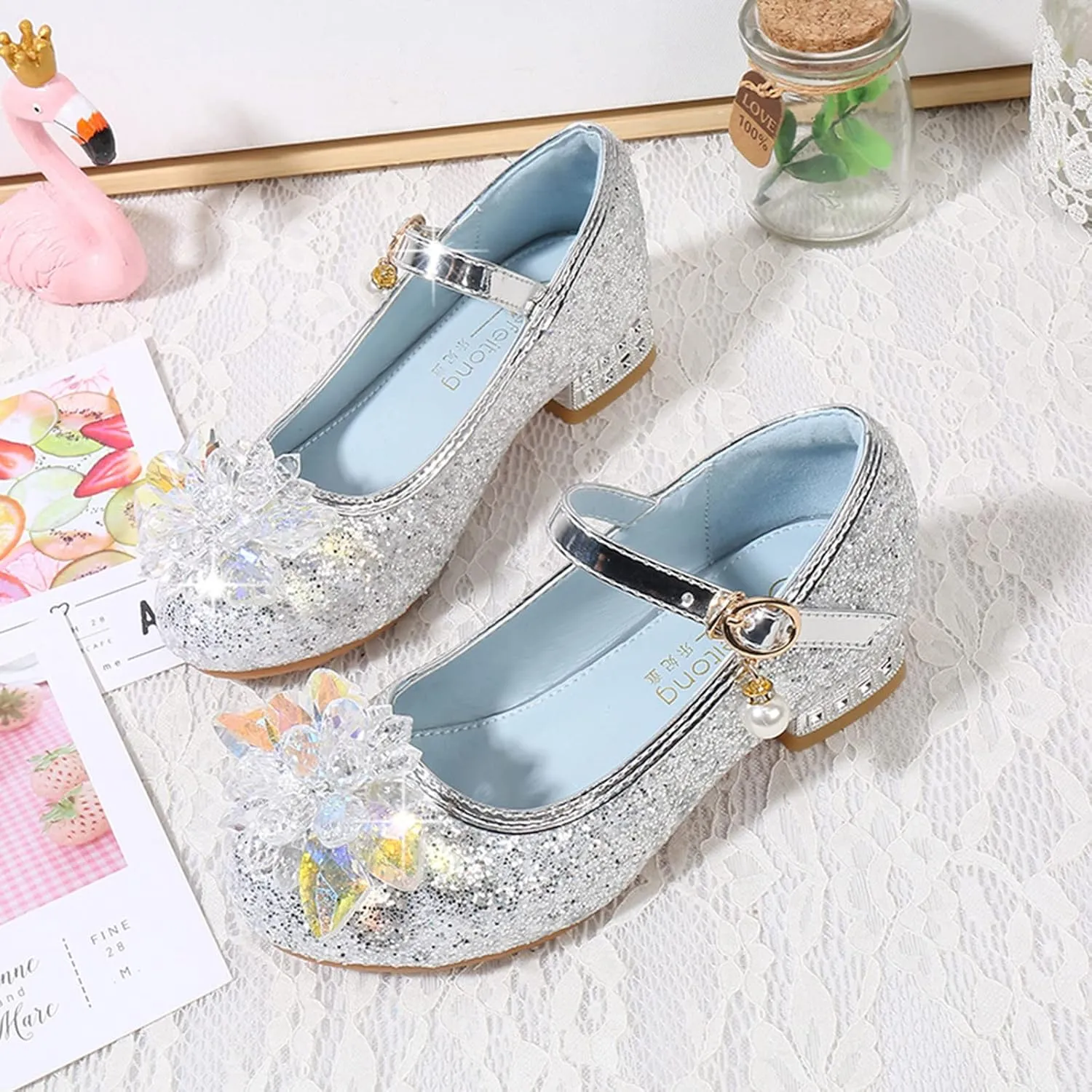 Wide Ballet Slippers for Girls Toddler Little Kid Girls Dress Pumps Mini Mouse Sandals for Toddler Girls