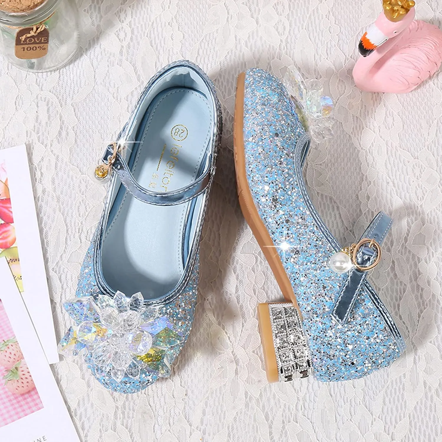 Wide Ballet Slippers for Girls Toddler Little Kid Girls Dress Pumps Mini Mouse Sandals for Toddler Girls