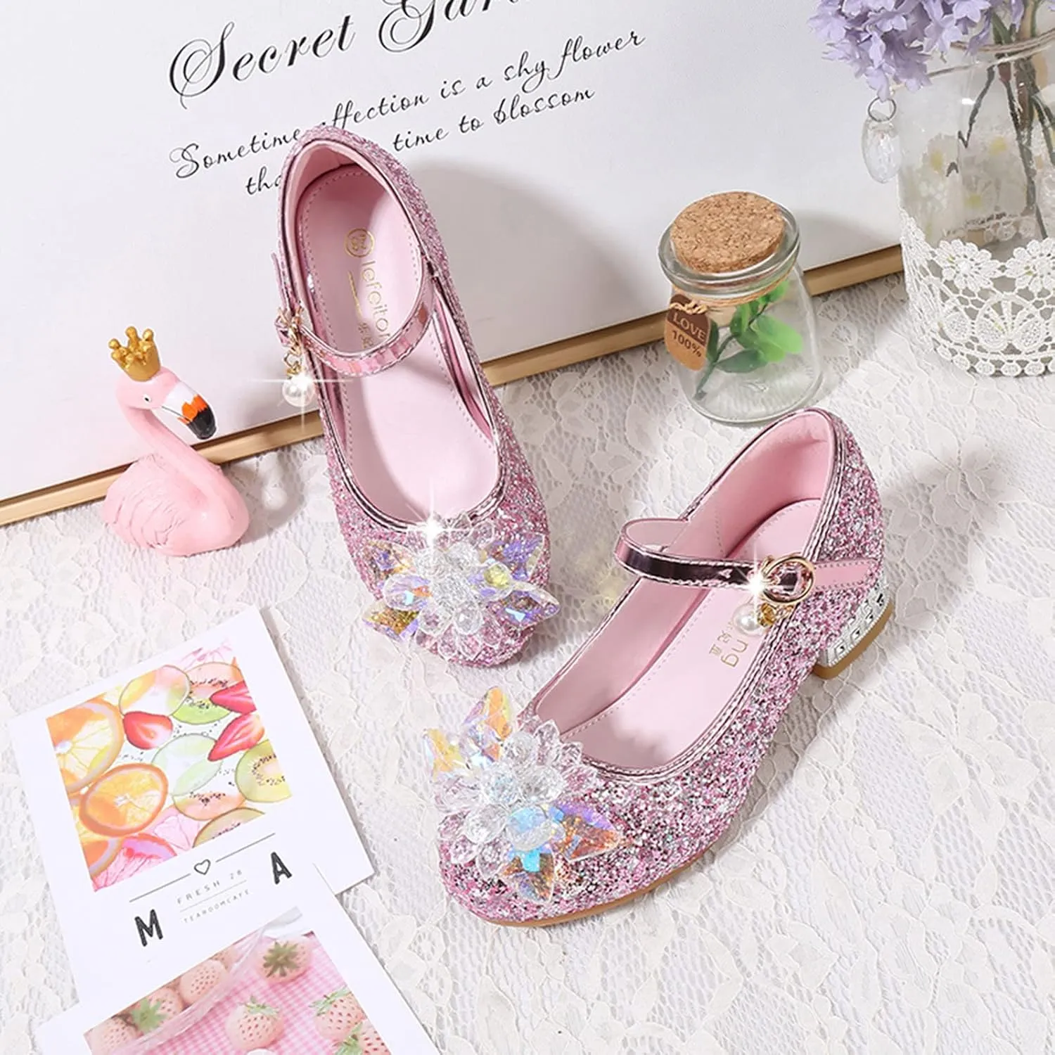 Wide Ballet Slippers for Girls Toddler Little Kid Girls Dress Pumps Mini Mouse Sandals for Toddler Girls