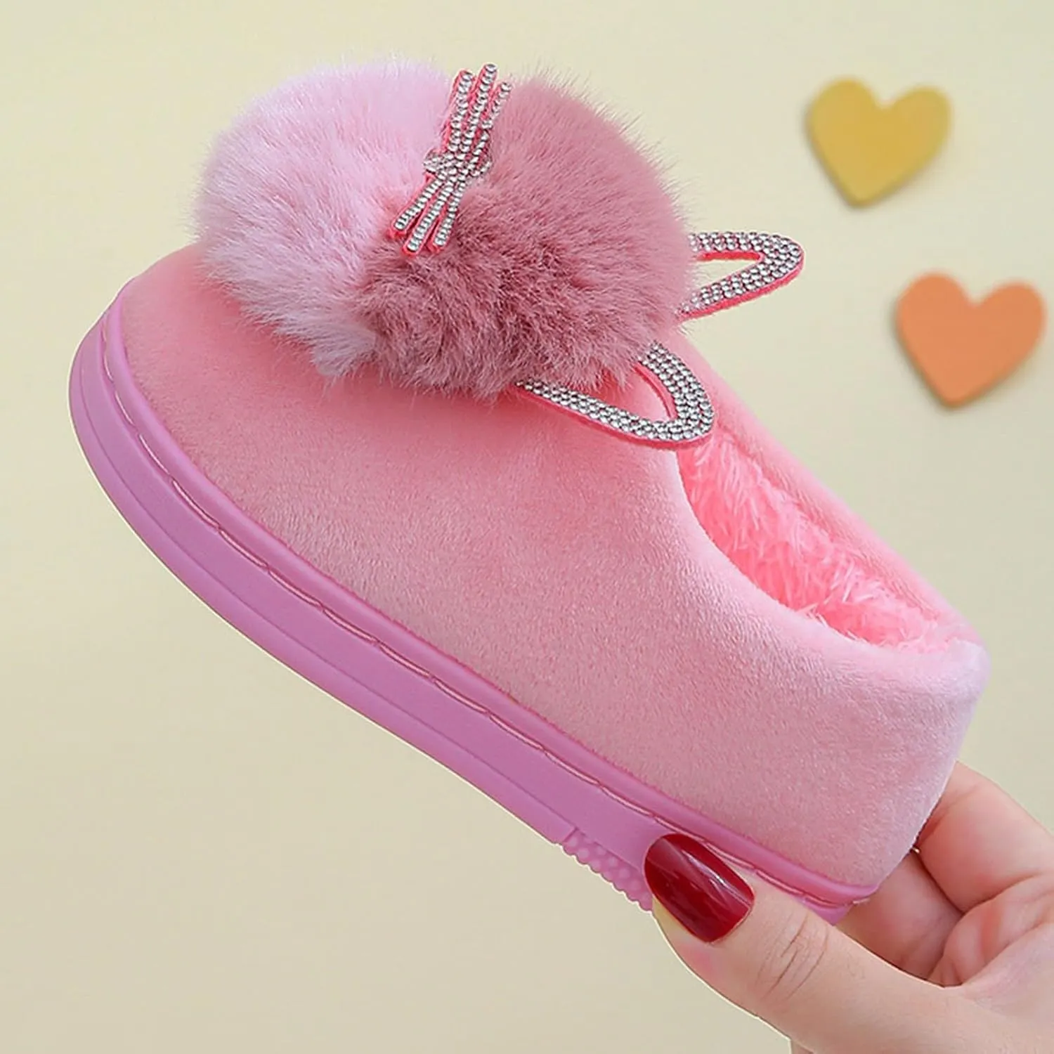 Winter Slippers for Boys Kids Children's Boys Girls Fashion Shoes Cartoon Plush Shoes Indoor Home Warm and Cute Cotton Slippers Youth Flip Flops
