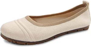 Women Casual Shoes Slip On Round Toe Comfortable Flat Ballet for Walking Work Dressy Everyday Wear