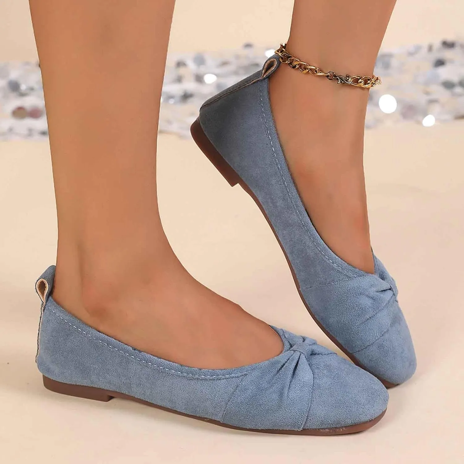 Women's Casual Slip-On Flat Shoes Comfortable Lightweight Breathable Everyday Wear for Spring Summer Fall