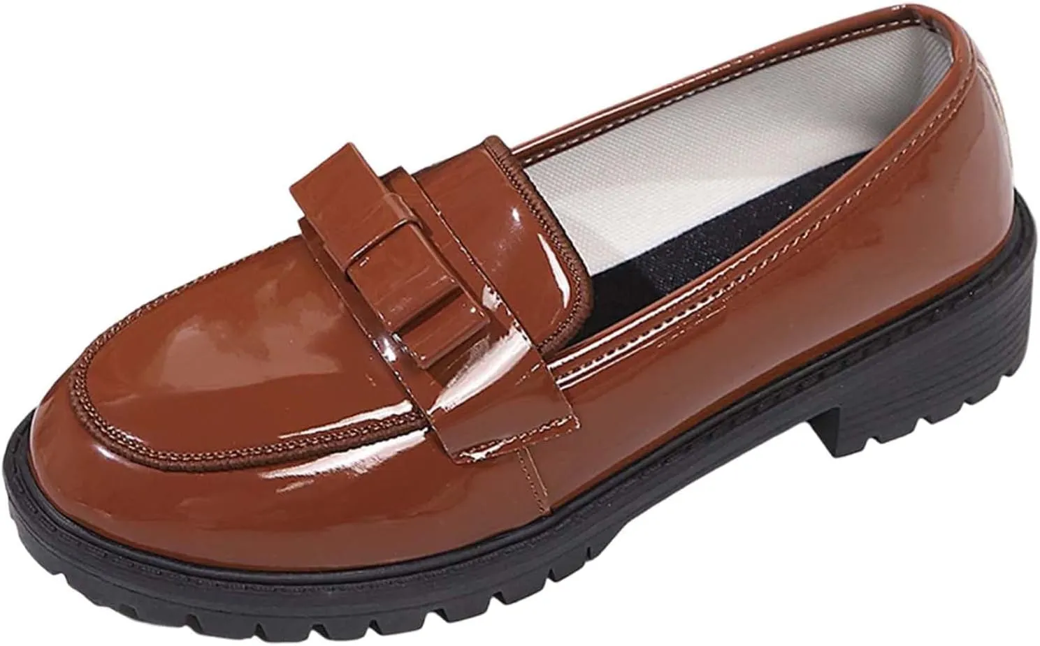 Women's Casual Slip On Loafers Round Toe Low Heel Dress Shoes Comfortable Everyday Wear for Spring Summer