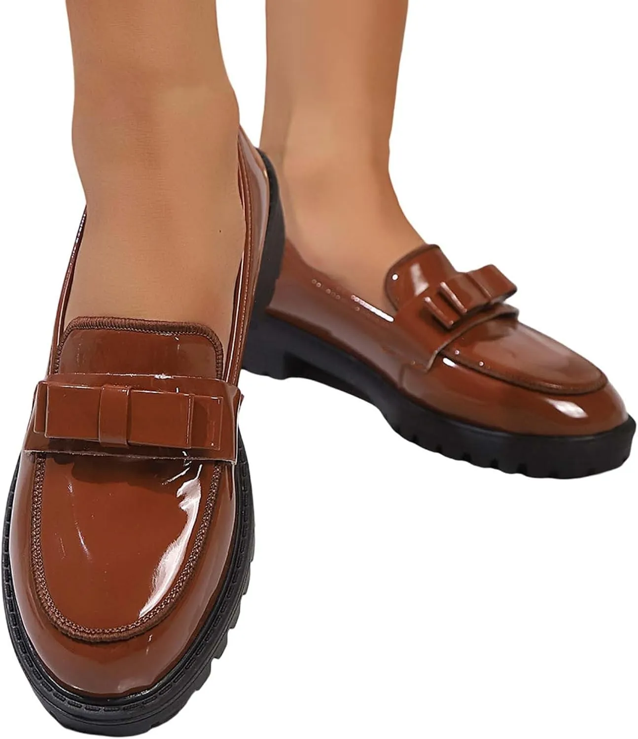 Women's Casual Slip On Loafers Round Toe Low Heel Dress Shoes Comfortable Everyday Wear for Spring Summer