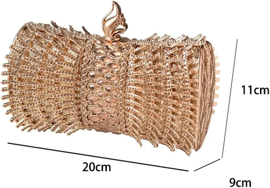 Women's Rhinestone Clutch Sparkling Crossbody Shoulder Purses with Chain Handbag Evening Bags for Party Prom Wedding