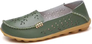 Women's Sandal Comfortable Loafers Casual Moccasins Wild Driving Flats Hole Soft-Soled Walking Shoes Women Slip On Cutout Breathable Shoes