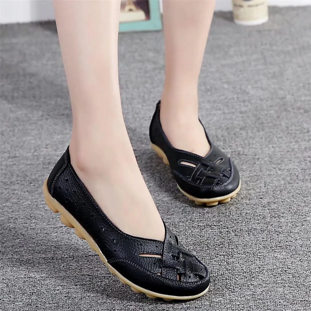 Women's Sandals Cowhide Leather Shoes Loafers Flats Sandals Orthopedic Loafers in Breathable Leather Cowhide Women's Comfortable Loafer Casual Fashion Flats Shoes 2025