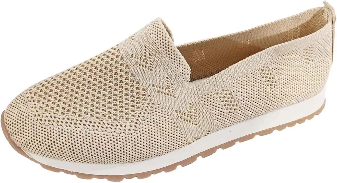 Women's Slip On Travel Soft Sole Comfortable Shoes Outdoor Solid Mesh Fashion Business Casual Shoes for Women Wedges