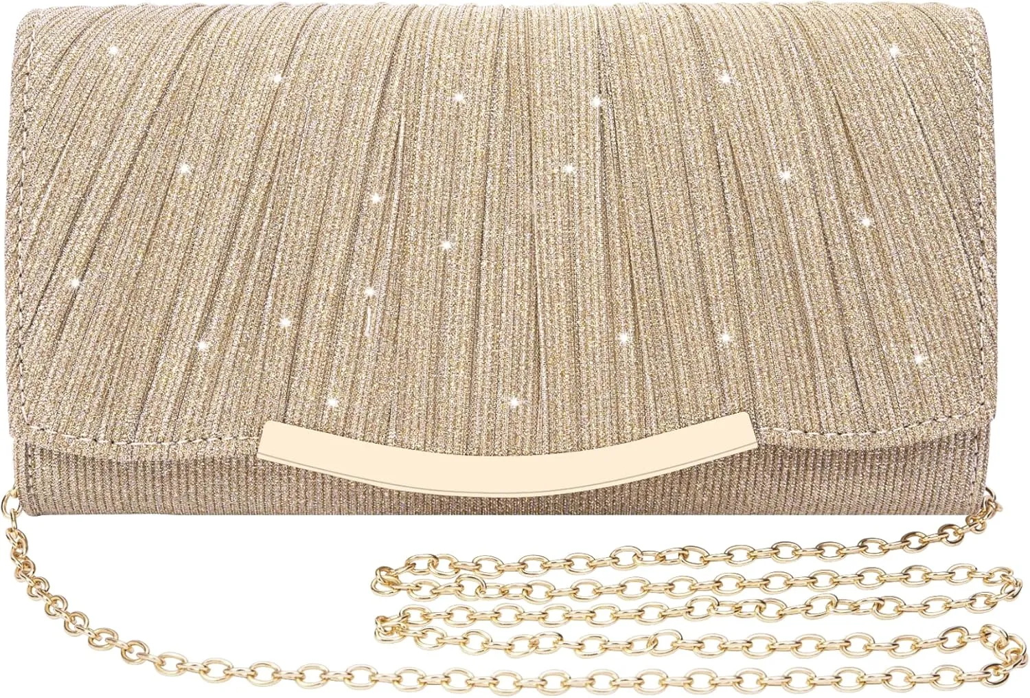 Zoranala Evening Bag Clutch Purses for Women Lady Girl Sparkling Handbags Crossbody Bag Gold Bag for Prom Party Wedding
